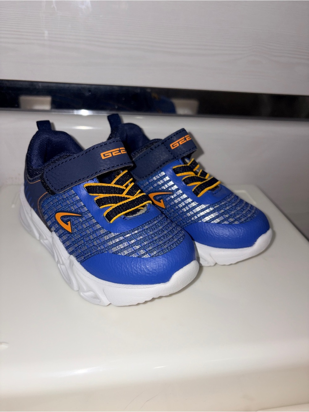 Blue and orange sneakers Toddler size 8T